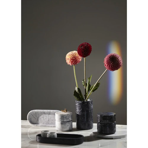 Блюдо сервировочное marm, D20 см, белый мрамор