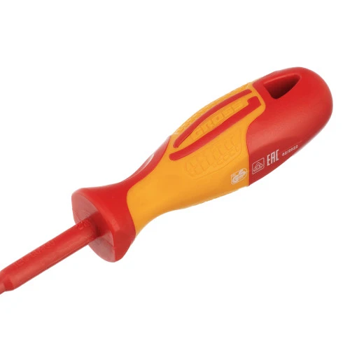 Отвертка диэлектрическая PH0 х 75 мм, CrMo, до 1000 В, двухкомпонентная рукоятка Gross