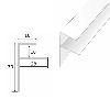 Профиль F-образный широкий 55мм для ПВХ панелей 10мм STELLA (50)