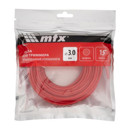 Леска для триммера армированная алюминием круглая 3,0 мм х 15 м MTX