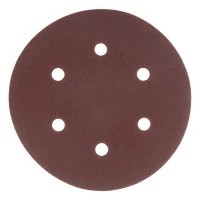 Круг абразивный на ворсовой подложке под "липучку", перфорированный, P 100, 150 мм, 5 шт Matrix