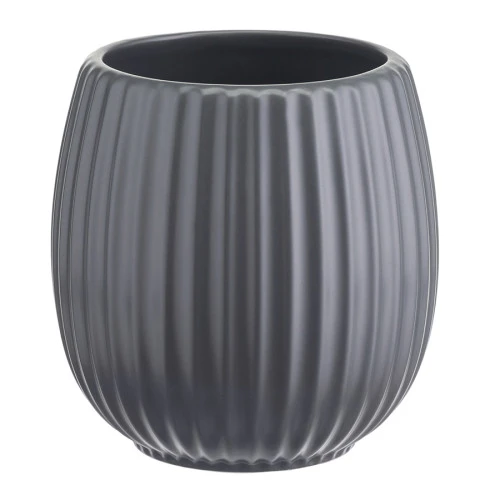 Горшок цветочный серого цвета из коллекции edge, 1,2 л