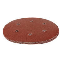 Круг абразивный на ворсовой подложке под "липучку", перфорированный, P 150, 150 мм, 5 шт Matrix