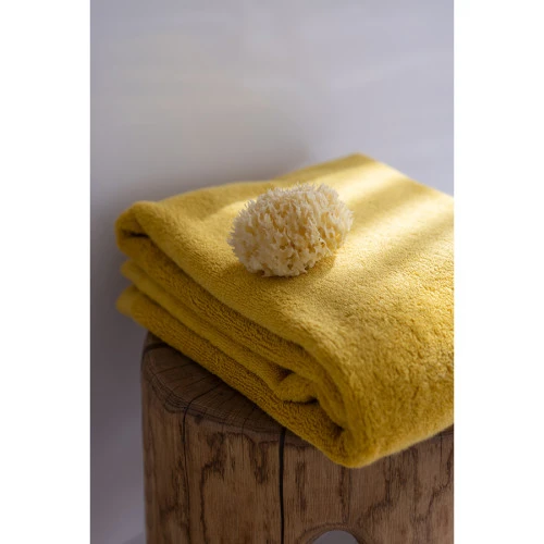 Полотенце банное горчичного цвета из коллекции essential, 90х150 см