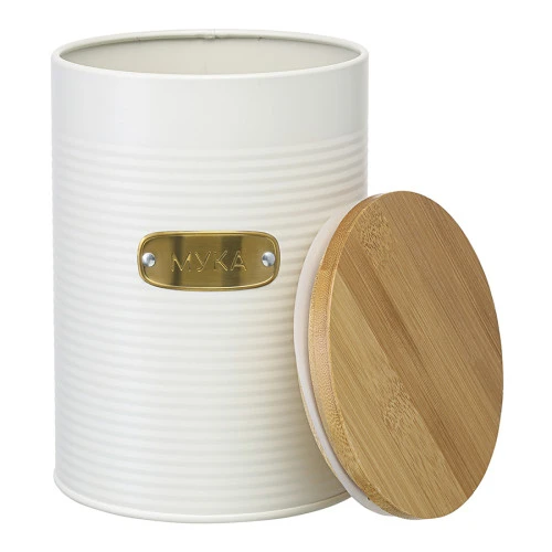 Банка для хранения муки irmel, 2,5 л, молочная