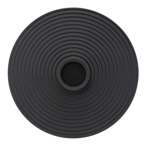 Подсвечник из каменной керамики графитового цвета из коллекции essential