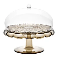 Блюдо для торта с крышкой vanity, D30 см, коричневое