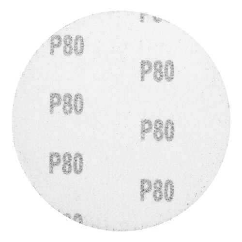 Круг абразивный на ворсовой подложке под "липучку", P 80, 125 мм, 10 шт Matrix