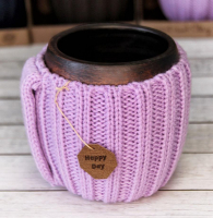 Вязаная кружка "Сирень"