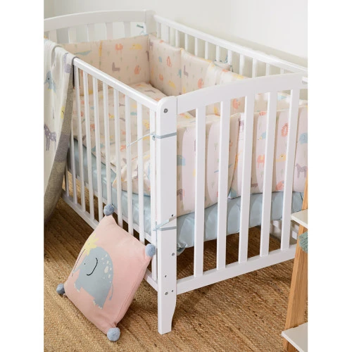 Комплект постельного белья из сатина с принтом animalia world из коллекции tiny world, 100х120 см