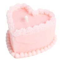 Свеча cake, 4,8 см, розовая