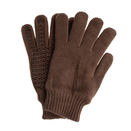 Перчатки трикотажные, двойные, полушерстяные, с ПВХ покрытием, Сибртех