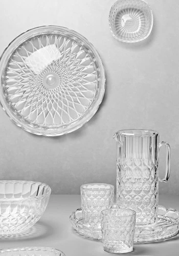 Блюдо сервировочное с крышкой vanity, D30 см, прозрачное