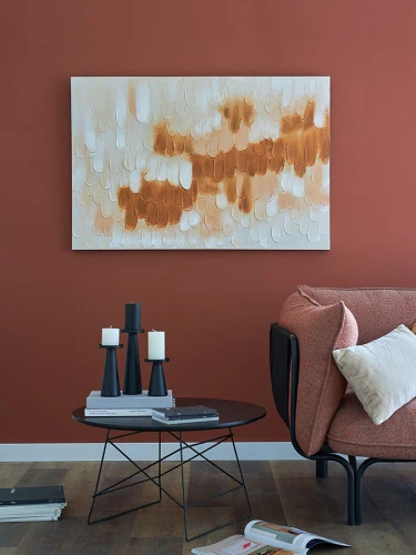 Панно декоративное с ручной росписью by feel, 120х80 см, охра