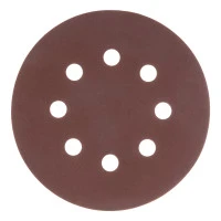 Круг абразивный на ворсовой подложке под "липучку", перфорированный, P 320, 125 мм, 5 шт Matrix