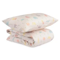 Комплект постельного белья из сатина с принтом animalia world из коллекции tiny world, 100х120 см