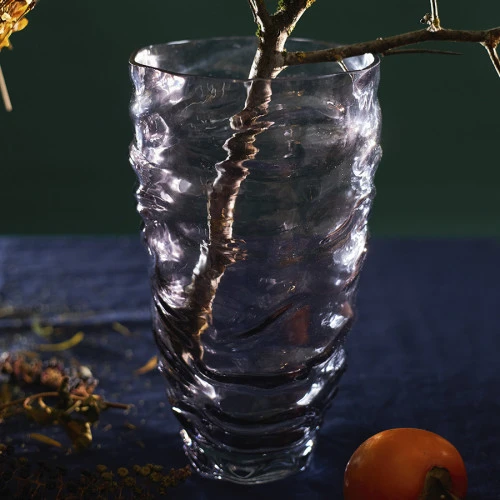 Ваза crumpl, 25 см, серая