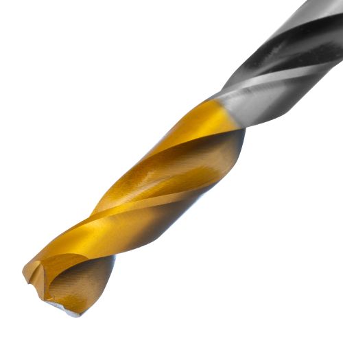 Сверло спиральное по металлу 8 x 117мм, Р6М5, Golden Tip, многогранная заточка Denzel