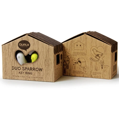 Держатель для ключей duo sparrow, коричневый/белый/зеленый