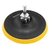 Тарелка опорная для дрели и УШМ с липучкой, 115 мм, стандартная, с адаптером c М14 на d8 Denzel