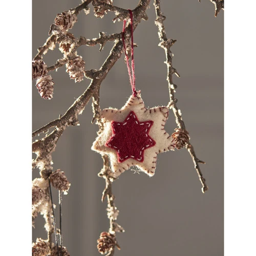 Набор елочных украшений из фетра christmas stars из коллекции new year essential, 3 шт.