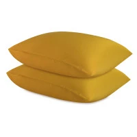 Набор наволочек из премиального сатина горчичного цвета из коллекции essential, 50х70 см