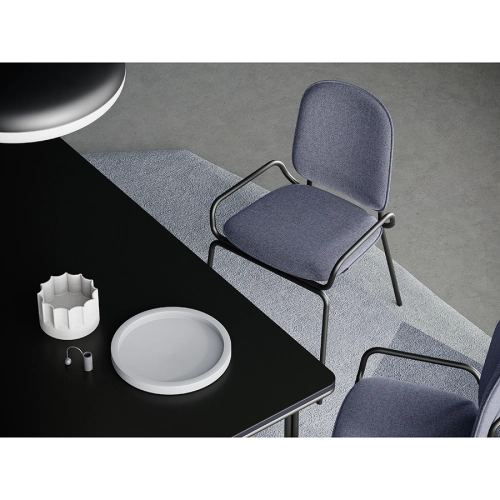 Стул ror, double frame, велюр, черный/серый