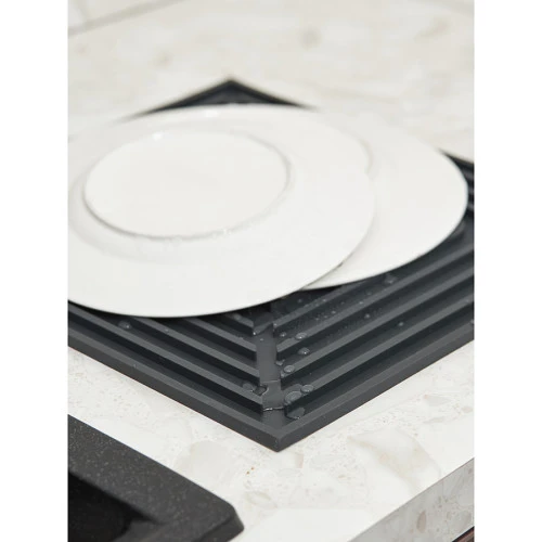 Коврик для сушки посуды dry flex, 34,5х31,5 см, темно-серый