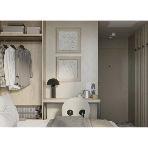 Лампа настольная texture sleek, D24х37 см, черная