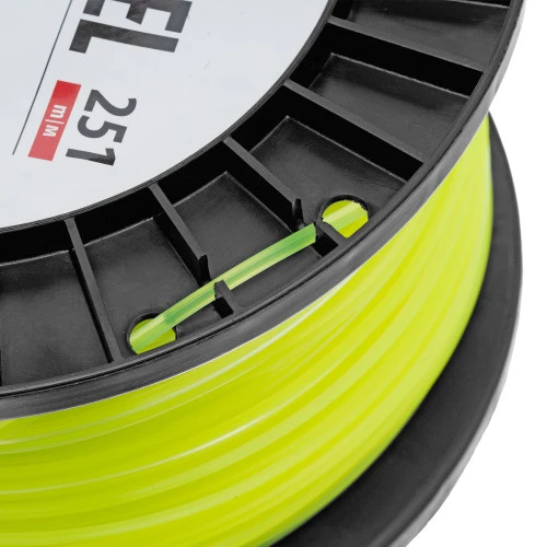 Леска для триммера квадрат, 2,0мм х 251м, на DIN катушке FLEX CORD Denzel