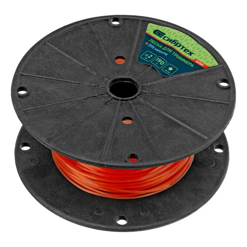 Леска для триммера звезда, на DIN катушке, 2.0 мм х 190 м, Сибртех