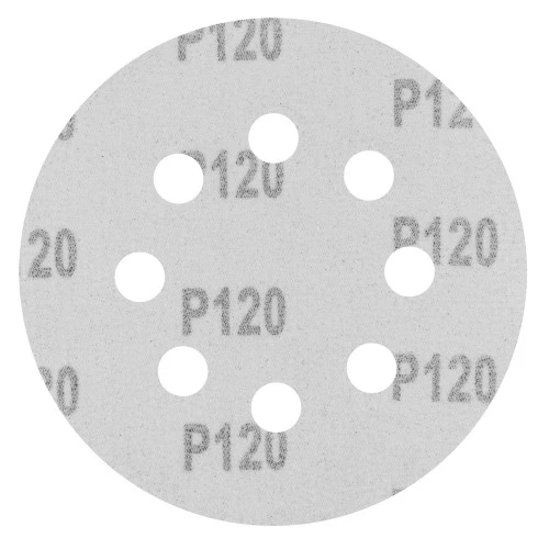 Круг абразивный на ворсовой подложке под "липучку", перфорированный, P 120, 125 мм, 5 шт Сибртех