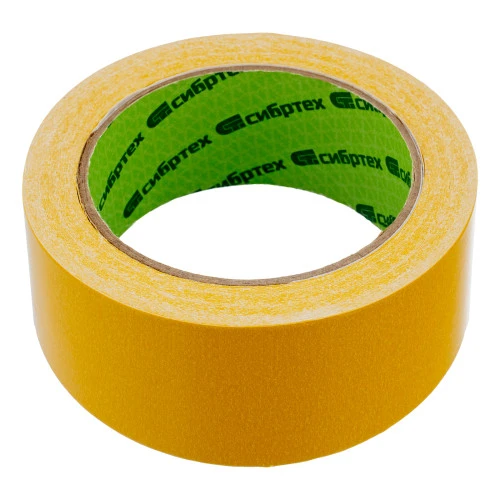 Лента клейкая двусторонняя, 50 мм х 10 м, на полипропиленовой основе Сибртех