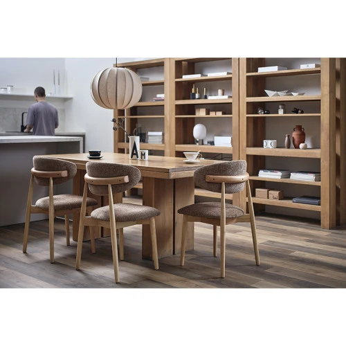 Стул stone, мягкий шенилл, кофе с молоком