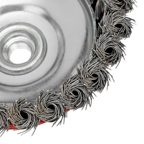 Щетка для УШМ, 125 мм, М14, "чашка", крученая проволока 0.5 мм Matrix