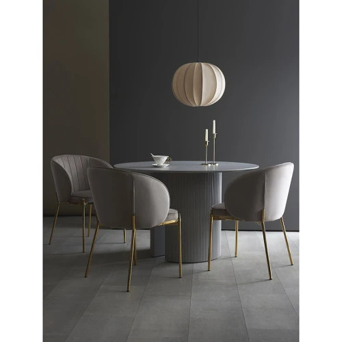 Стул coral, велюр, серо-бежевый