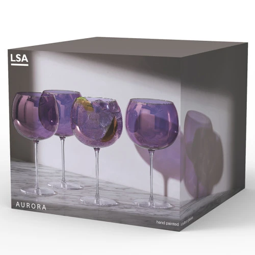 Набор бокалов aurora, 680 мл, фиолетовый, 4 шт.