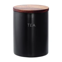 Банка керамическая для хранения чая, 650 мл, черная