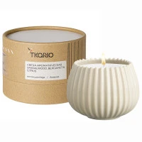 Свеча ароматическая sandalwood, bergamot & citrus из коллекции edge, бежевый, 30 ч