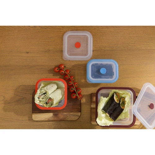 Контейнер для переноски и хранения силиконовый прямоугольный складной silikobox, 400 мл, синий