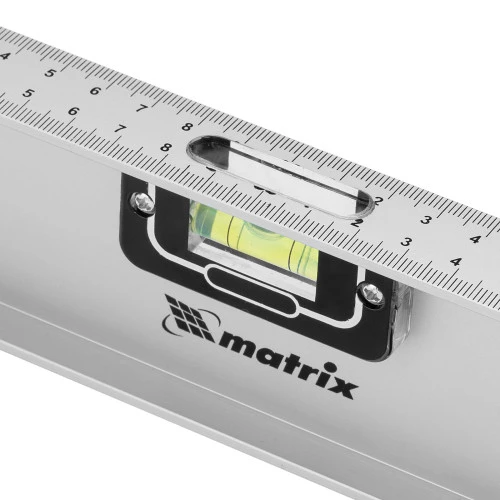Уровень алюминиевый "Рельс", 1200 мм, 3 глазка (1 поворотный) Matrix