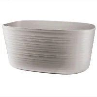 Кашпо для комнатных растений большое tierra, серо-бежевое