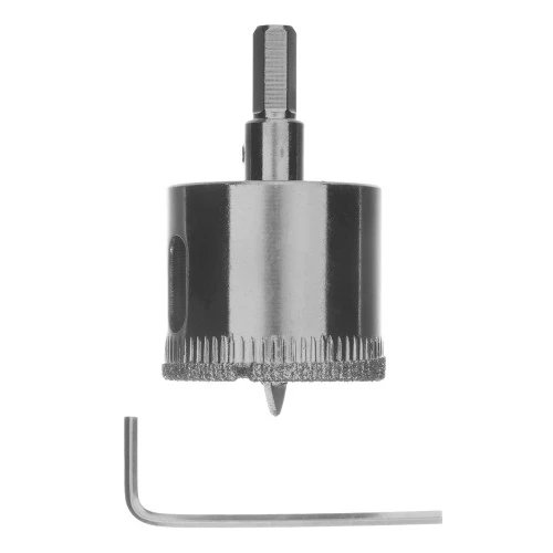 Сверло по керамической плитке и стеклу, 35 х 55 мм, шестигранный хвостовик, с центрующим сверлом Сибртех