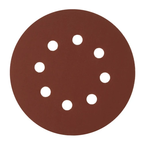 Круг абразивный на ворсовой подложке под "липучку", перфорированный, P 600, 125 мм, 5 шт Сибртех