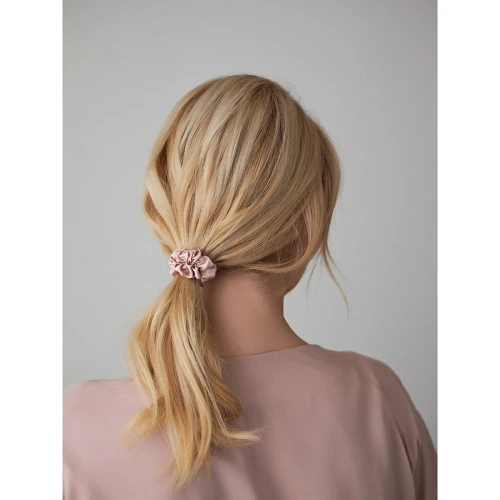 Набор из 4 шелковых резинок для волос цвета пыльной розы из коллекции essential