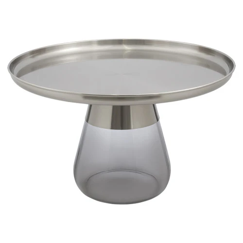 Столик кофейный dahl, D70,5 см, матовый хром/серый