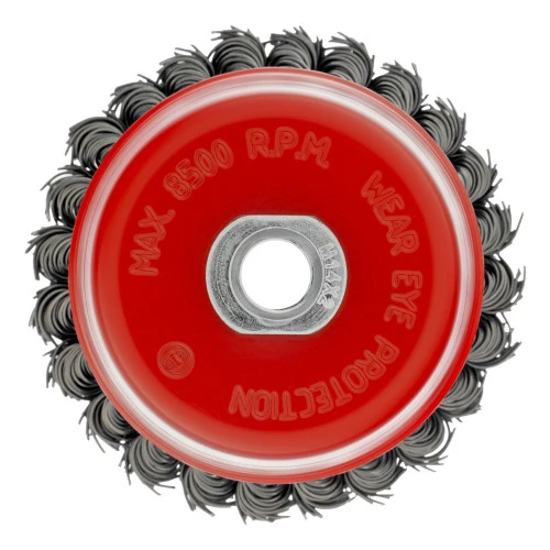 Щетка для УШМ, 100 мм, М14, "чашка", крученая проволока 0.8 мм Matrix