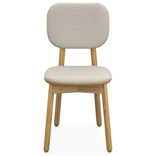 Стул с обивкой saga, рогожка, бежевый