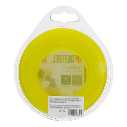 Леска для триммера, звезда 2.4 мм х 15 м, блистер Flex cord Denzel