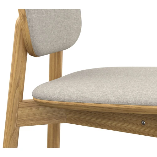 Стул барный с обивкой saga, рогожка, бежевый